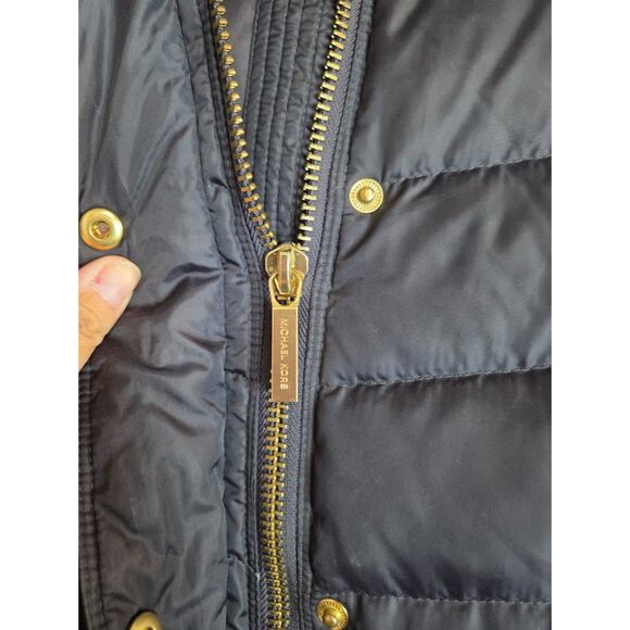 Michael Kors Women Black Down & Waterfowl Filling Long Puffer Jacket size Medium - Picture 5 of 12